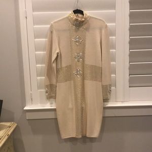 Vintage St John knit Evening, Size 8 with stunning embellishment.